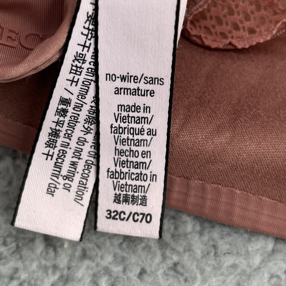 Victoria's Secret Women's Not Wire Push Up Bra Womens 32C Orange Brown Coquette - Picture 4 of 7